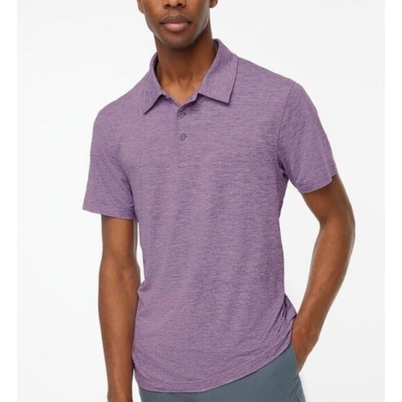 J. Crew Men's Heathered Purple Performance Polo Shirt Size XL Athletic Golf - Picture 8 of 8